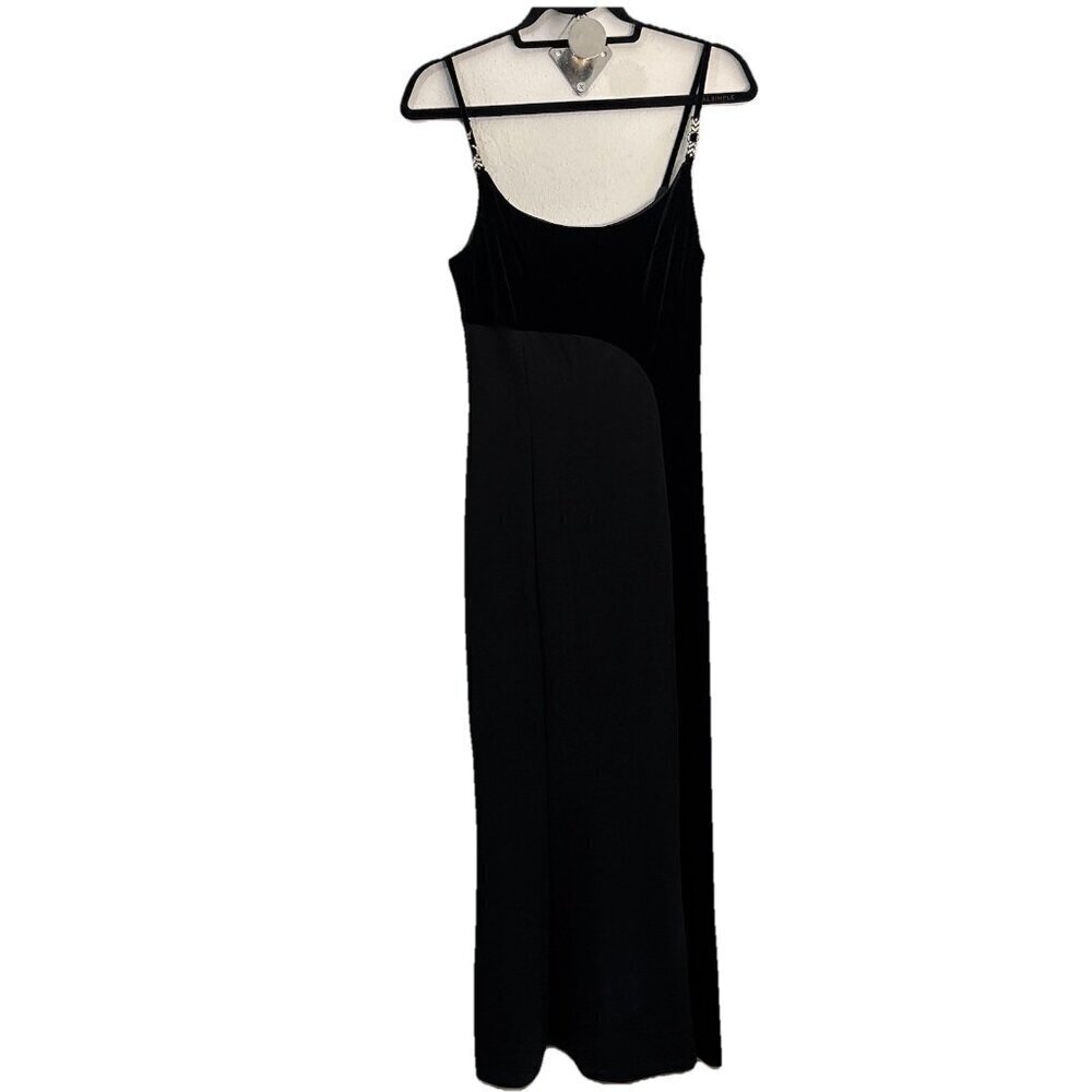 scott mcclintock vintage dress Velour Goth Like Maxi Black Dress Size 4 P